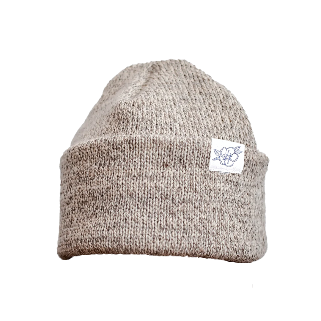 Oatmeal Melange Ragg Wool Beanie